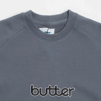 Butter Goods Aspect Crewneck Sweatshirt in Slate and Denim thumbnail