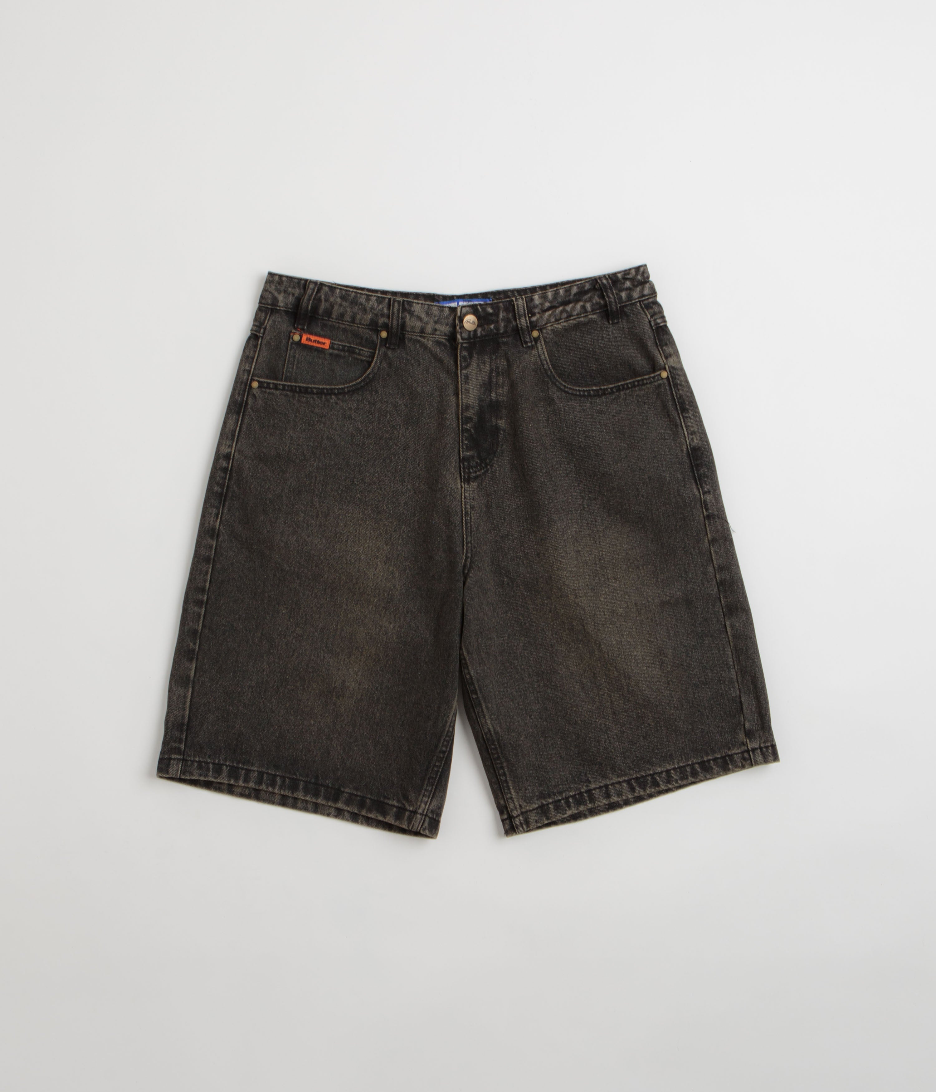 Yardsale Snake Denim Shorts - Black | Flatspot