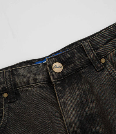 Butter Goods Baggy Denim Shorts in Faded Black