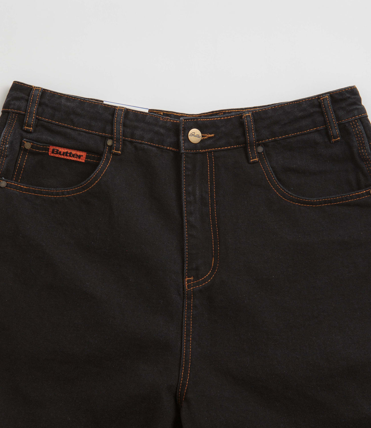 Butter Goods Baggy Denim Shorts - Washed Black | Flatspot