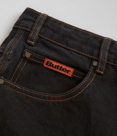 Butter Goods Baggy Denim Shorts - Washed Black