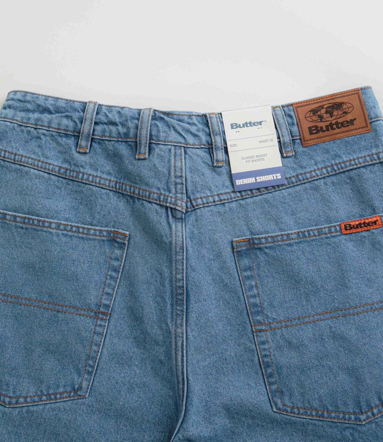Butter Goods Baggy Denim Shorts - Washed Indigo | Flatspot