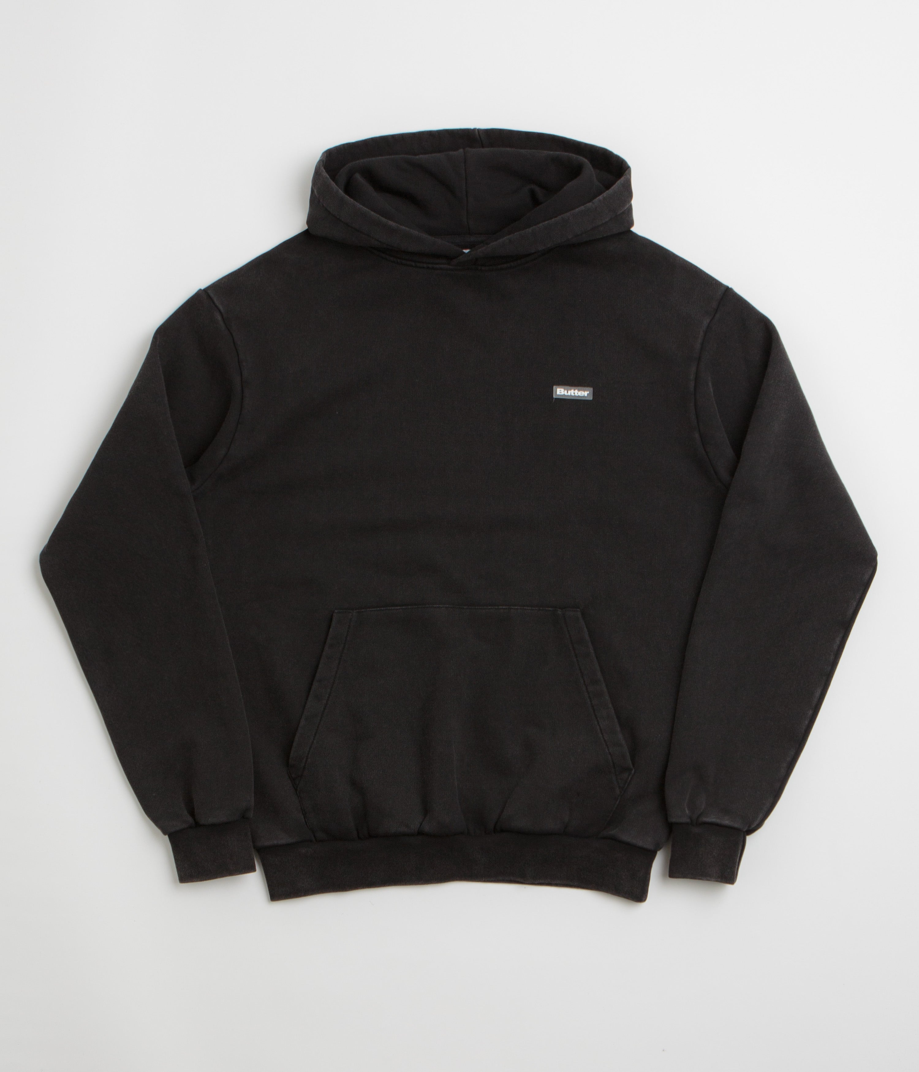 Butter Goods Basic Hoodie - Washed Black / Black