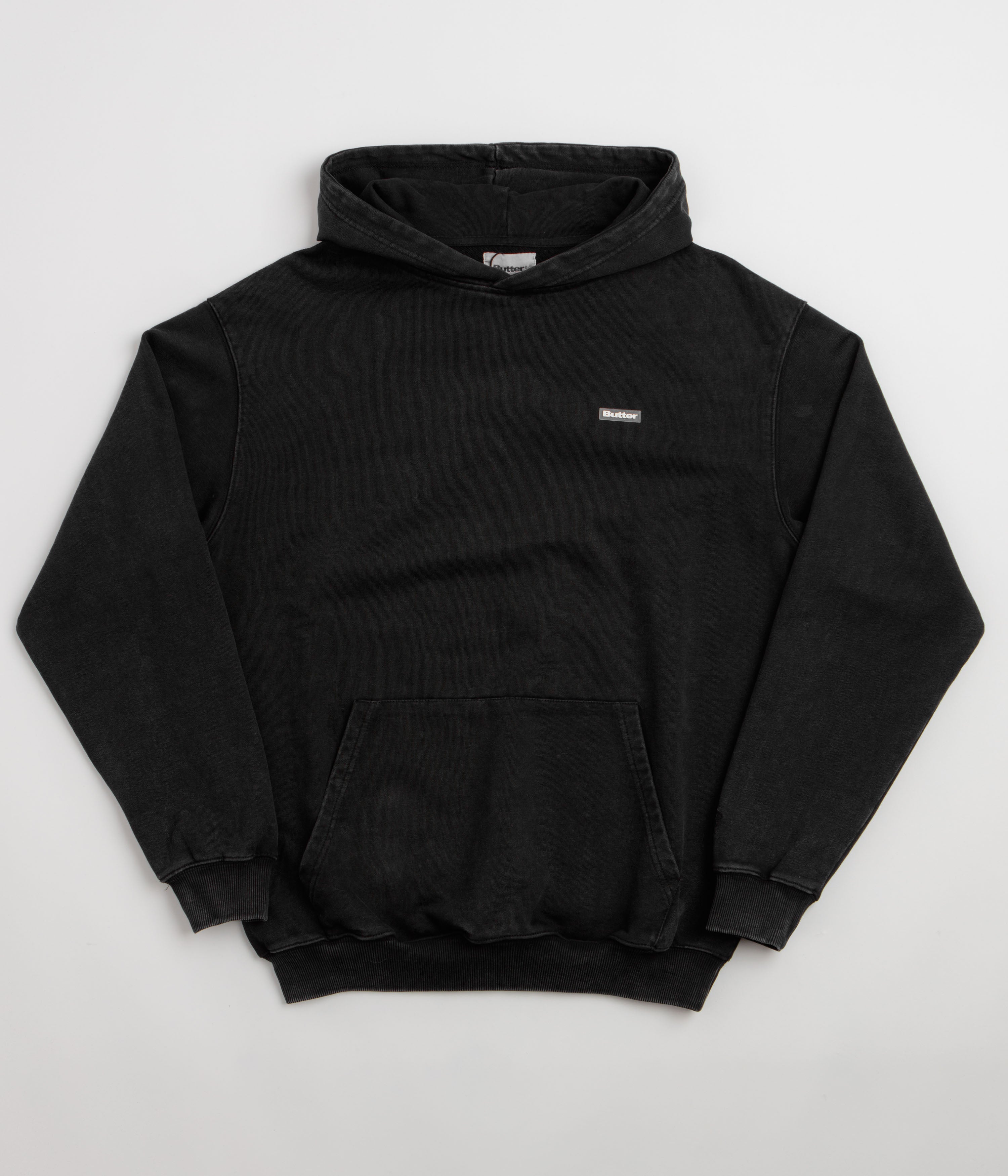 Butter Goods Basic Hoodie - Washed Black / Black