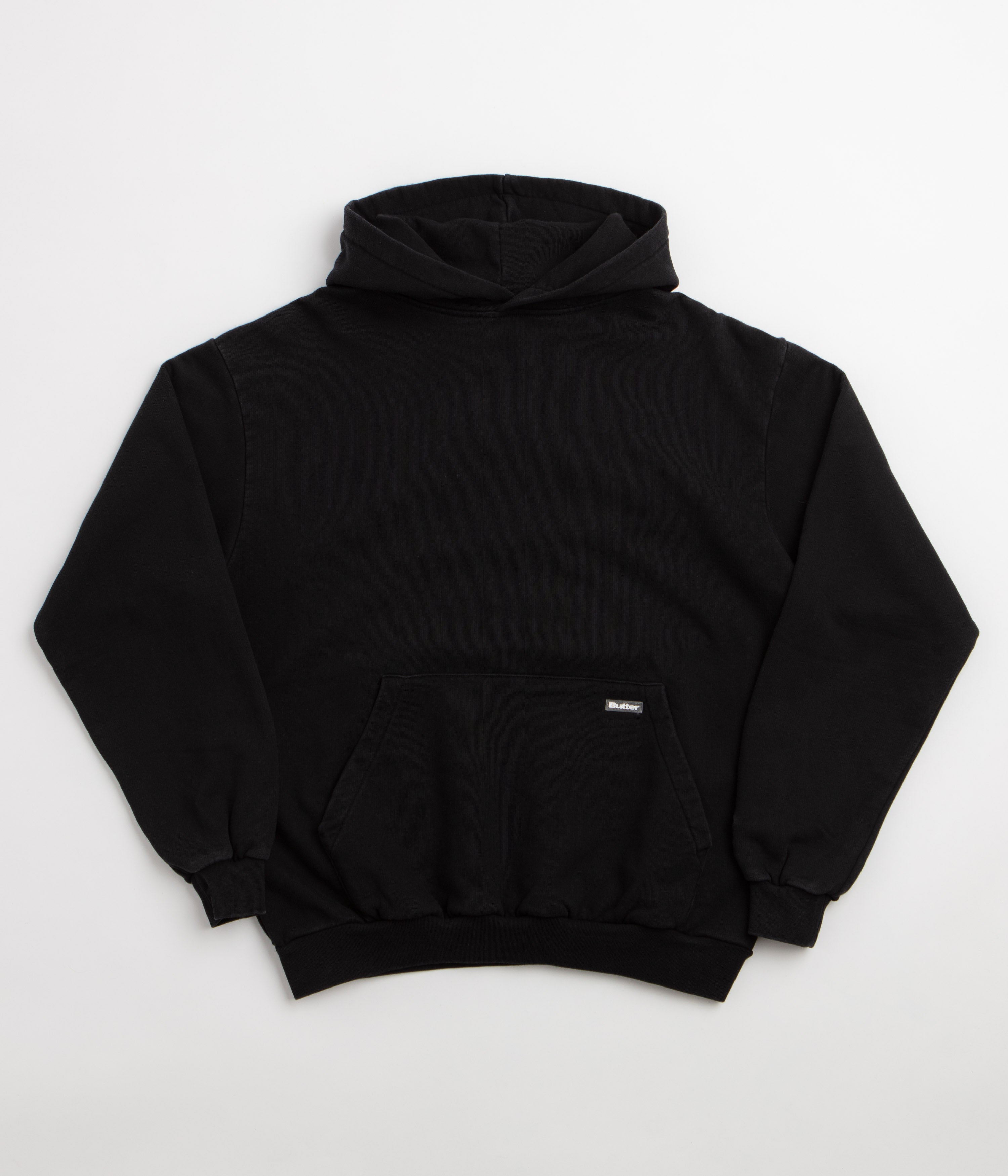 Butter Goods Basic Hoodie - Washed Black / White