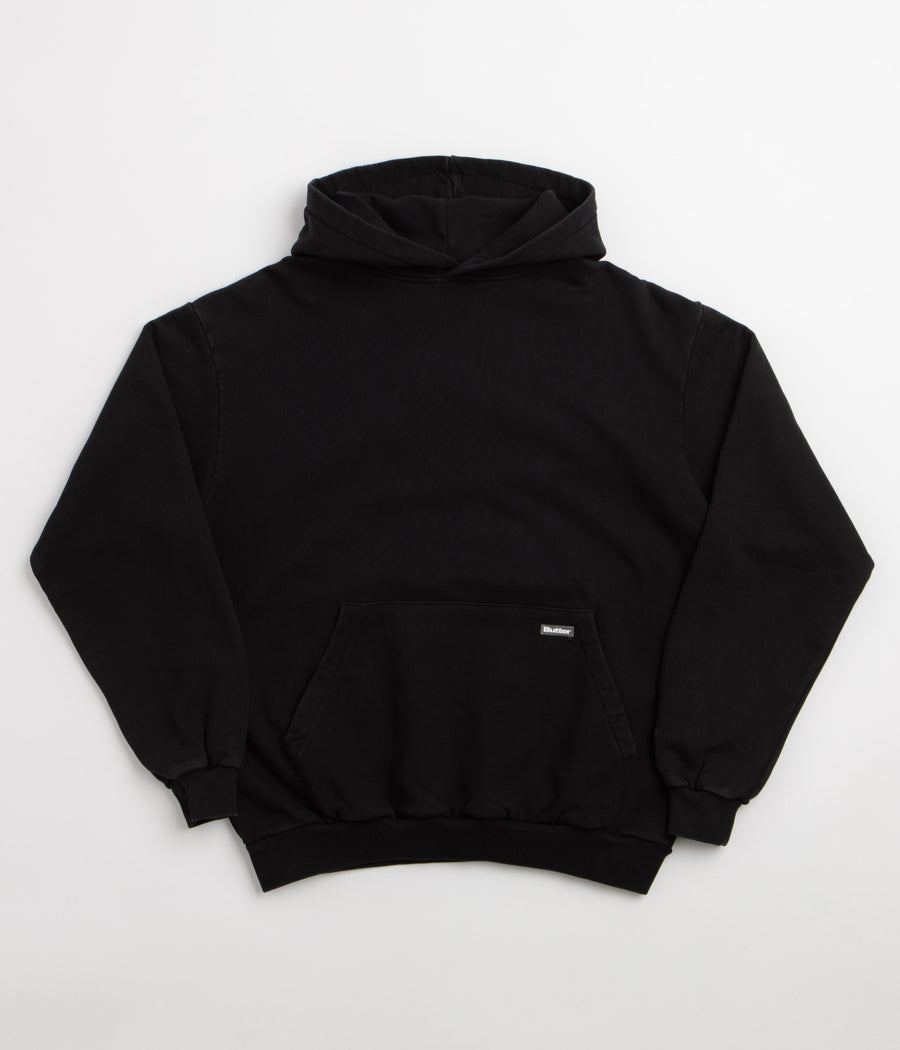 Butter Goods Basic Hoodie - Washed Black / White