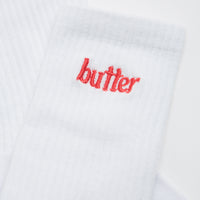 Butter Goods Basic Socks in White thumbnail