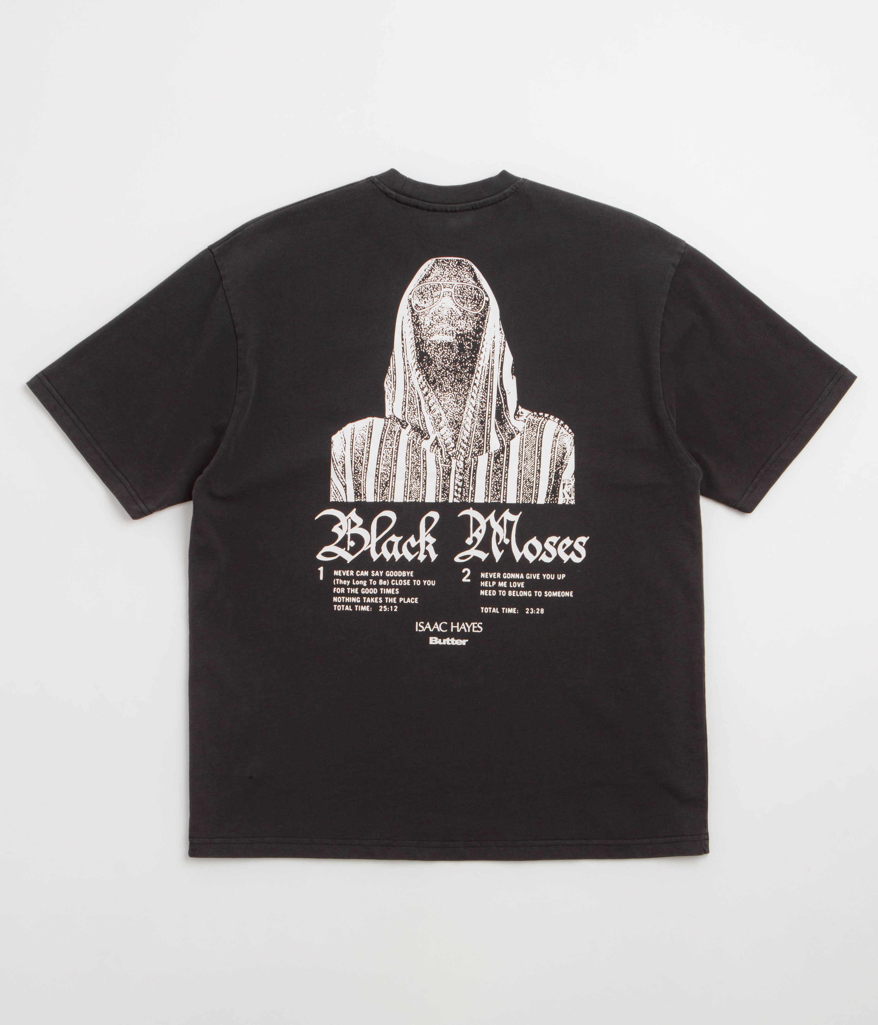 Butter Goods Black Moses T-Shirt in Washed Black