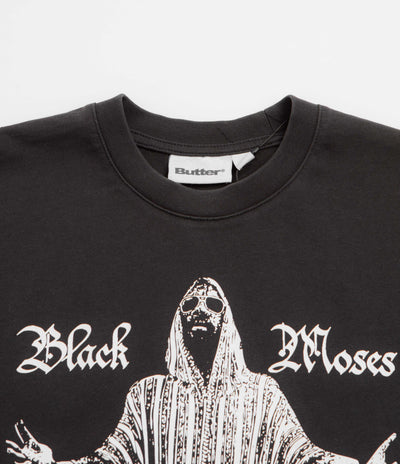 Butter Goods Black Moses T-Shirt in Washed Black