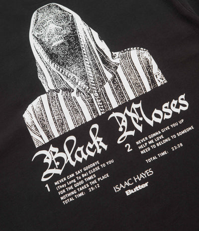 Butter Goods Black Moses T-Shirt in Washed Black