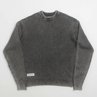 Butter Goods Bleach Knit Crewneck Sweatshirt in Black thumbnail