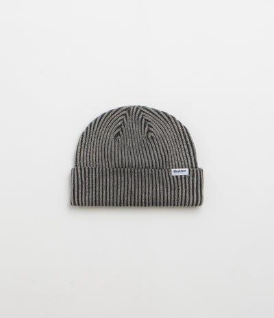 Butter Goods Bleached Wharfie Beanie in Black