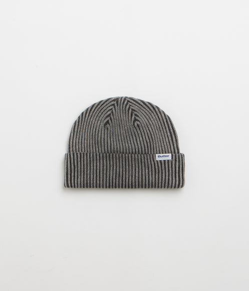 Butter Goods Bleached Wharfie Beanie - Black