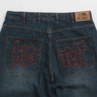 Butter Goods Blotch Jeans - Streaky Navy thumbnail