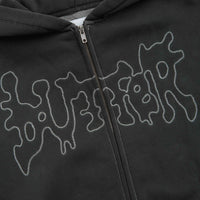 Butter Goods Blotch Zip-Thru Hoodie - Washed Black thumbnail
