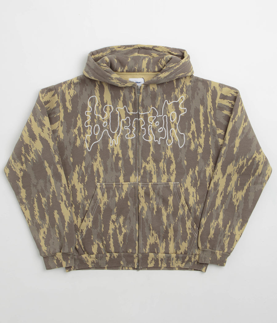 Butter Goods Blotch Zip-Thru Hoodie - Washed Camo