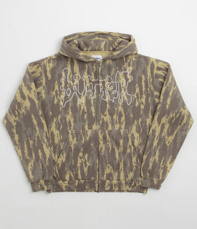Butter Goods Blotch Zip-Thru Hoodie - Washed Camo