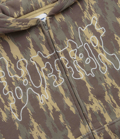 Butter Goods Blotch Zip-Thru Hoodie - Washed Camo