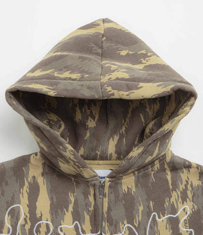 Butter Goods Blotch Zip-Thru Hoodie - Washed Camo