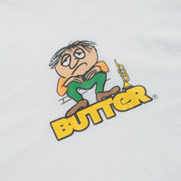 Butter Goods Blues Logo T-shirt Falten - White thumbnail