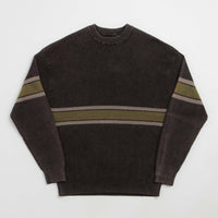 Butter Goods Break Knit Crewneck Sweatshirt - Washed Black thumbnail