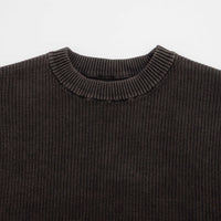 Butter Goods Break Knit Crewneck Sweatshirt - Washed Black thumbnail