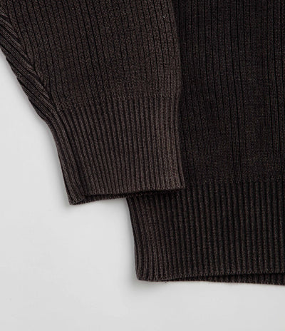 Butter Goods Break Knit Crewneck Sweatshirt - Washed Black