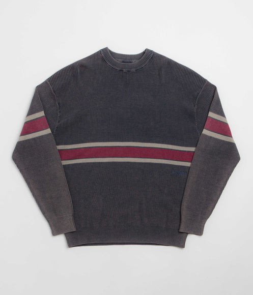 Butter Goods Break Knit Crewneck Sweatshirt - Washed Navy