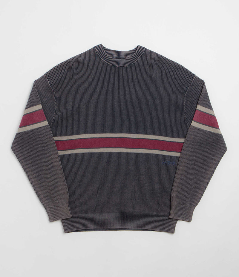 Butter Goods Break Knit Crewneck Sweatshirt - Washed Navy, view 8