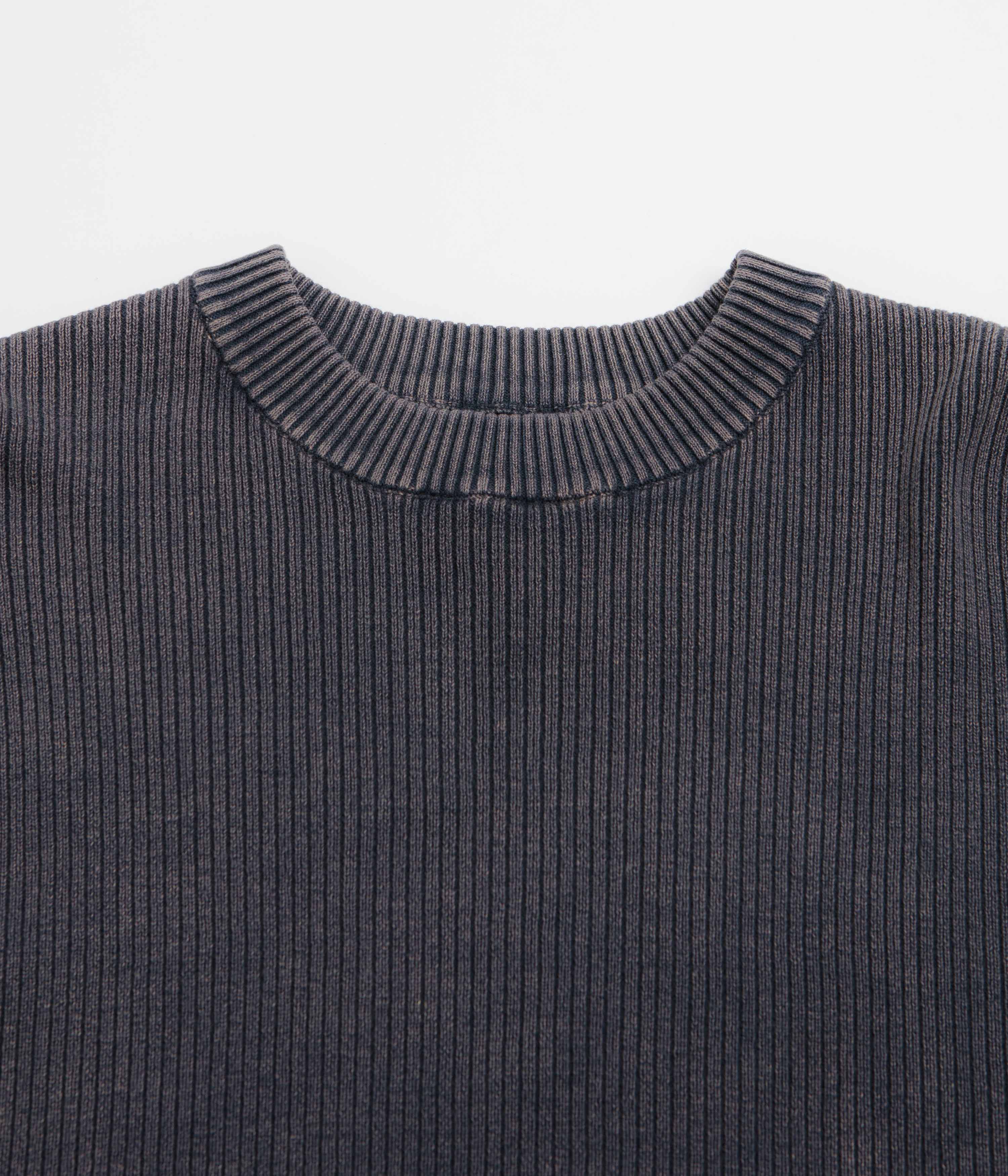 Butter Goods Break Knit Crewneck Sweatshirt - Washed Navy, view 21