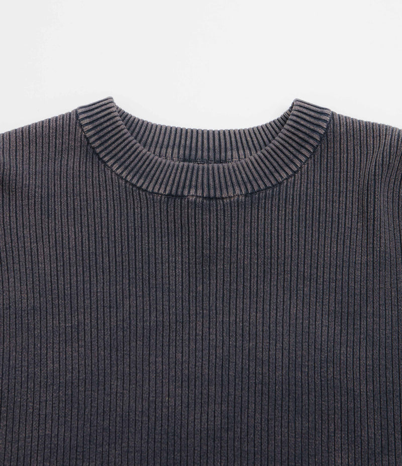 Butter Goods Break Knit Crewneck Sweatshirt - Washed Navy, view 11