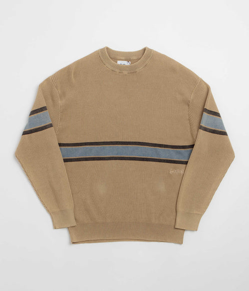Butter Goods Break Knit Crewneck Sweatshirt - Washed Tan