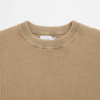 Butter Goods Break Knit Crewneck Sweatshirt - Washed Tan thumbnail