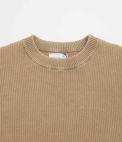 Butter Goods Break Knit Crewneck Sweatshirt - Washed Tan