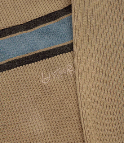 Butter Goods Break Knit Crewneck Sweatshirt - Washed Tan