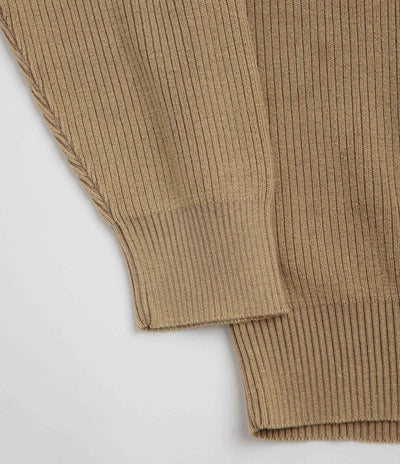 Butter Goods Break Knit Crewneck Sweatshirt - Washed Tan