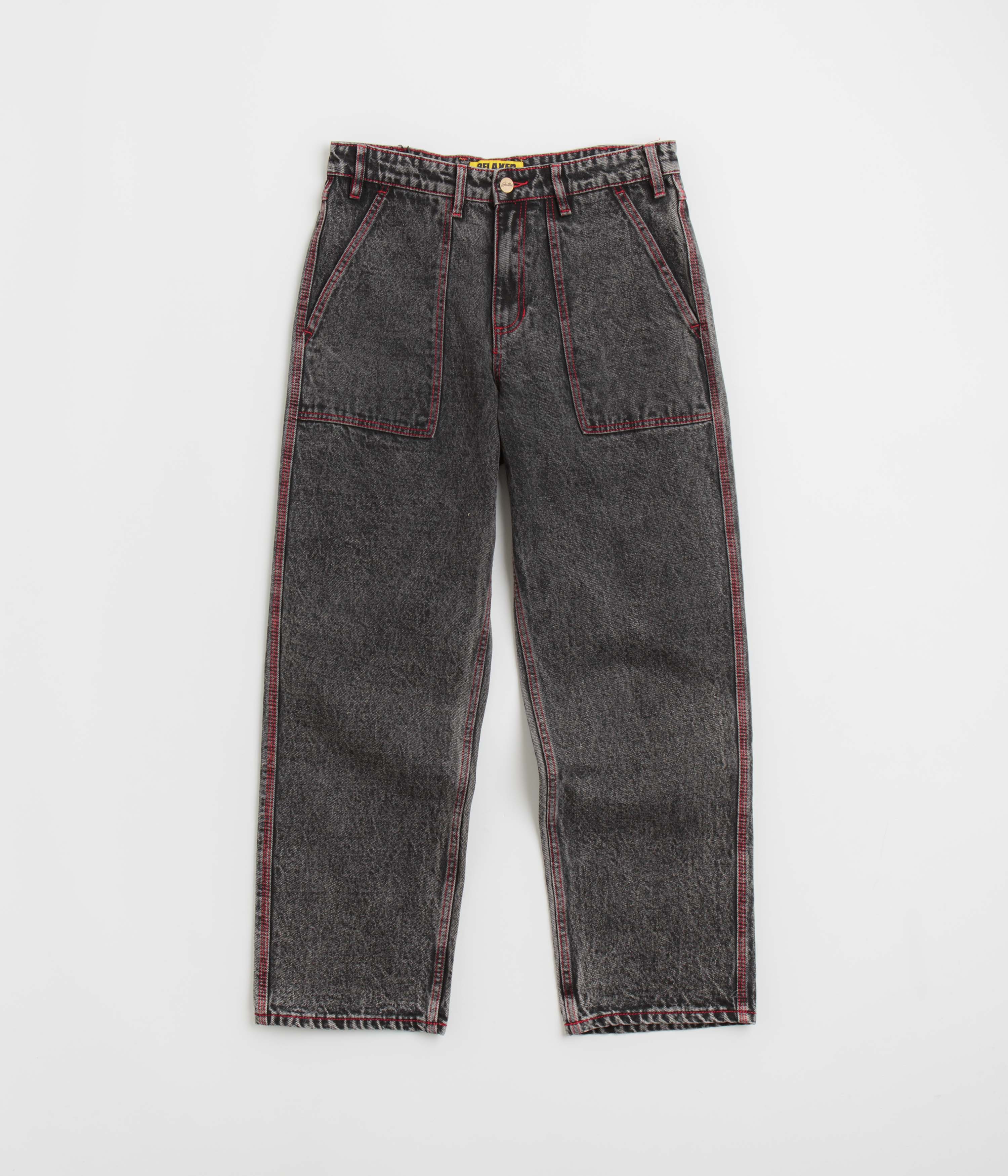 Butter Goods Breakdown Relaxed Jeans in Acid Wash Black