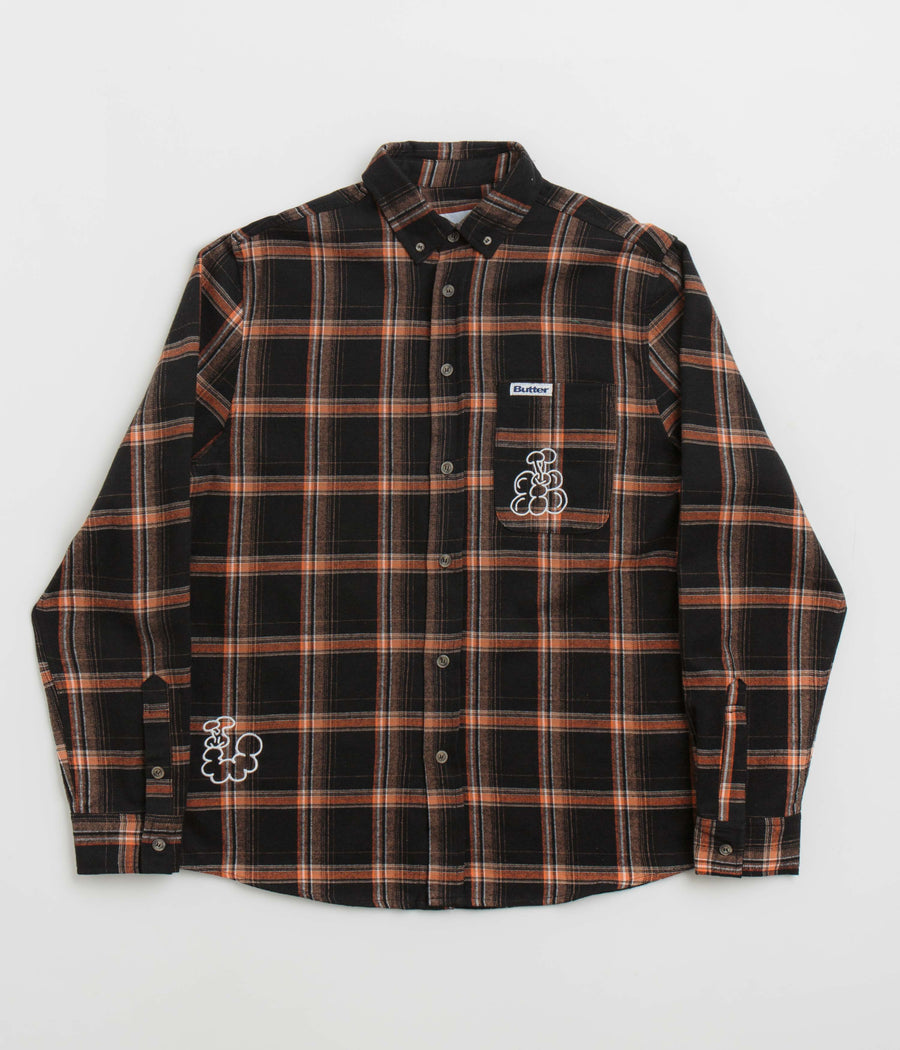 Butter Goods Bugs Flannel Shirt in Black