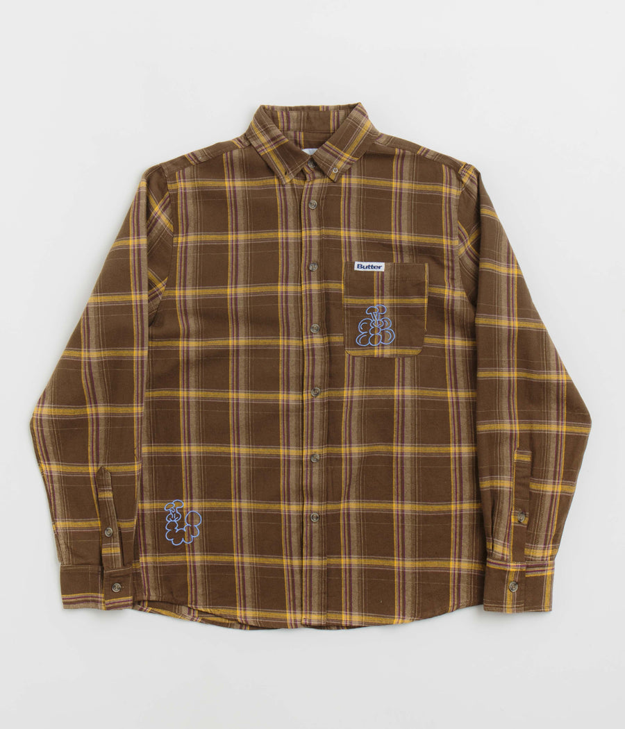 Butter Goods Bugs Flannel Shirt in Chestnut