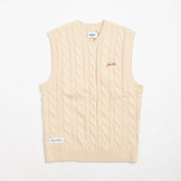 Butter Goods Cable Knit Vest - Bone thumbnail