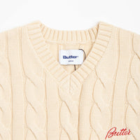 Butter Goods Cable Knit Vest - Bone thumbnail