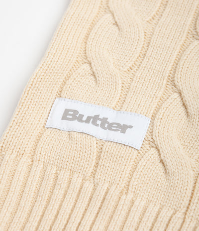 Butter Goods Cable Knit Vest - Bone