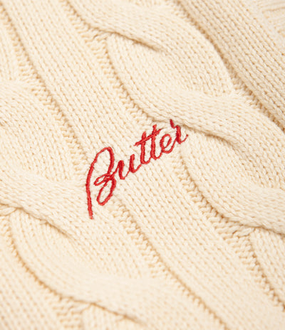 Butter Goods Cable Knit Vest - Bone