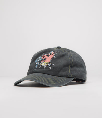 Butter Goods Canine 5 Panel Cap in Washed Black