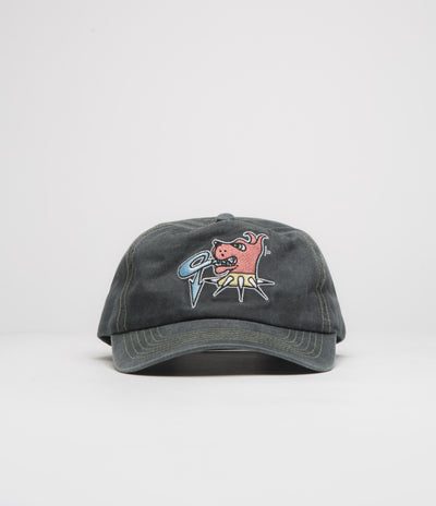 Butter Goods Canine 5 Panel Cap in Washed Black
