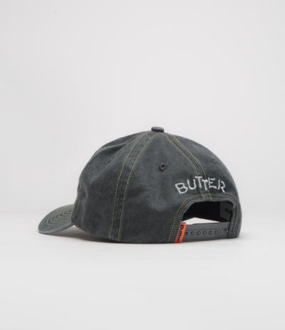 Butter Goods Canine 5 Panel Cap in Washed Black