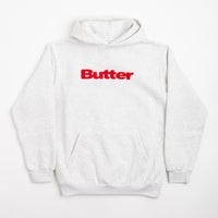 Butter Goods Chenille Logo Hoodie - Ash Grey thumbnail