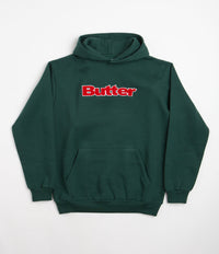 Butter Goods Chenille Logo Hoodie - Forest
