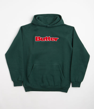 Butter Goods Chenille Logo Hoodie - Forest