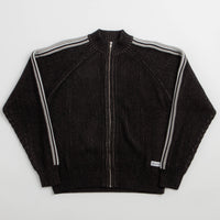 Butter Goods Club Zip-Thru Knit Sweatshirt - Black thumbnail